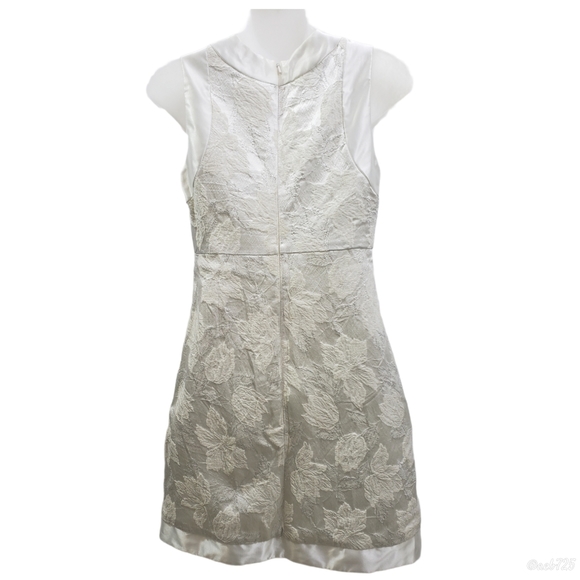 Jessica McClintock Brocade Shift Dress sz. 2 - Picture 3 of 11